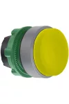 SCHNEIDER ZB5AL5C0 Harmony műanyag nyomógomb fej, Ø22, kiemelkedő, sárga, visszatérő, szürke perem