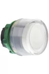 SCHNEIDER ZB5APA1C0 Harmony műanyag nyomógomb fej, Ø22, visszatérő, gumisapkás, fehér, szürke perem