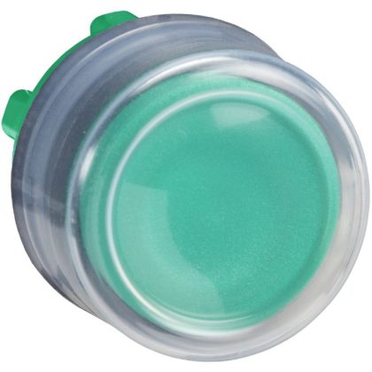   SCHNEIDER ZB5APA3 Harmony műanyag nyomógomb fej, Ø22, visszatérő, gumisapkás, zöld