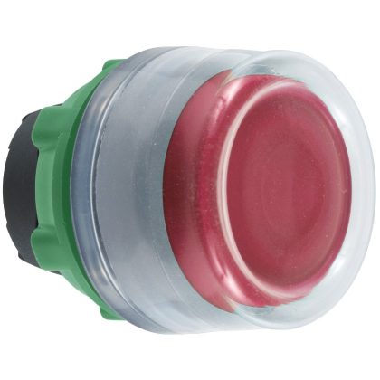   SCHNEIDER ZB5APA4C0 Harmony műanyag nyomógomb fej, Ø22, visszatérő, gumisapkás, piros, szürke perem