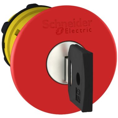 SCHNEIDER ZB5AS94410 Kulcsos vészgombfej, átm:40mm, piros
