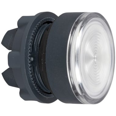 SCHNEIDER ZB5AW313S Harmony műanyag világító nyomógomb fej, Ø22, visszatérő, beépített LED-hez, hornyolt lencsével, fehér