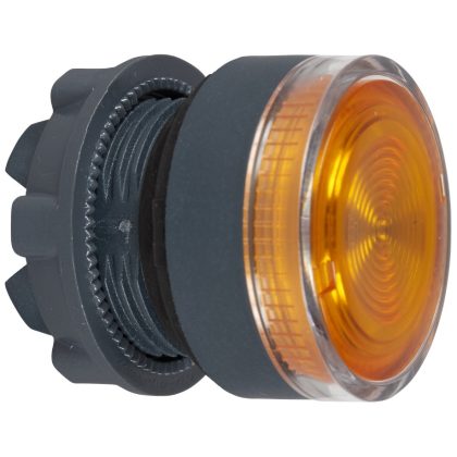   SCHNEIDER ZB5AW353S Harmony műanyag világító nyomógomb fej, Ø22, visszatérő, beépített LED-hez, hornyolt lencsével, narancssárga