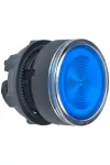 SCHNEIDER ZB5AW363S Harmony műanyag világító nyomógomb fej, Ø22, visszatérő, beépített LED-hez, hornyolt lencsével, kék
