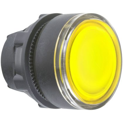   SCHNEIDER ZB5AW383 Harmony műanyag világító nyomógomb fej, Ø22, visszatérő, beépített LED-hez, sárga
