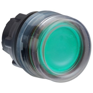 SCHNEIDER ZB5AW533 Világító nyomógombfej védősapkás zöld