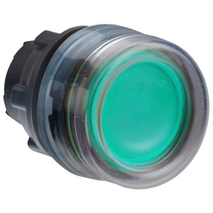 SCHNEIDER ZB5AW533 Világító nyomógombfej védősapkás zöld