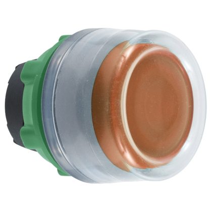  SCHNEIDER ZB5AW543C0 Harmony műanyag világító nyomógomb fej, Ø22, visszatérő, védősapkás, beépített LED-hez, piros, szürke perem
