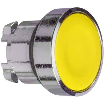   SCHNEIDER ZB5AW583 Harmony műanyag világító nyomógomb fej, Ø22, visszatérő, védősapkás, beépített LED-hez, sárga