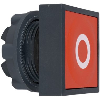 SCHNEIDER ZB5CA432 Szögletes nyomógombfej, jelöléssel,piros