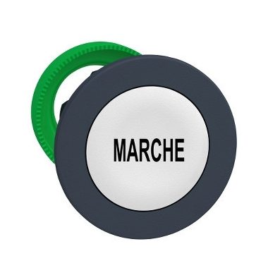 SCHNEIDER ZB5FA142 Harmony panelbe süllyesztett műanyag nyomógomb fej, Ø30, fehér, "MARCHE"