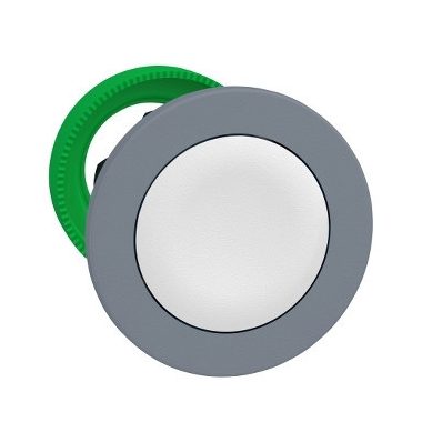 SCHNEIDER ZB5FA1C0 Harmony panelbe süllyesztett műanyag nyomógomb fej, Ø30, visszatérő, fehér, szürke perem