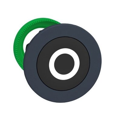 SCHNEIDER ZB5FA232 Harmony panelbe süllyesztett műanyag nyomógomb fej, Ø30, fekete, "O"