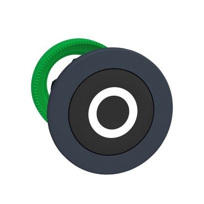 SCHNEIDER ZB5FA232 Harmony panelbe süllyesztett műanyag nyomógomb fej, Ø30, fekete, "O"