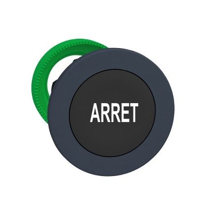   SCHNEIDER ZB5FA233 Harmony panelbe süllyesztett műanyag nyomógomb fej, Ø30, fekete, "ARRET"