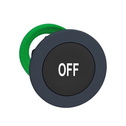   SCHNEIDER ZB5FA235 Harmony panelbe süllyesztett műanyag nyomógomb fej, Ø30, fekete, "OFF"