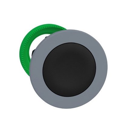 SCHNEIDER ZB5FA2C0 Harmony panelbe süllyesztett műanyag nyomógomb fej, Ø30, visszatérő, fekete, szürke perem