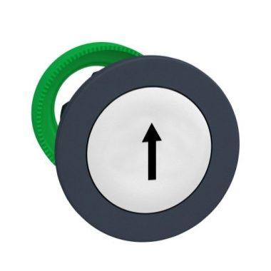 SCHNEIDER ZB5FA334 Harmony panelbe süllyesztett műanyag nyomógomb fej, Ø30, fehér, "fel nyíl"