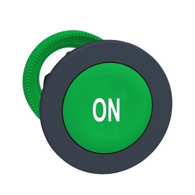 SCHNEIDER ZB5FA341 Harmony panelbe süllyesztett műanyag nyomógomb fej, Ø30, zöld, "ON"