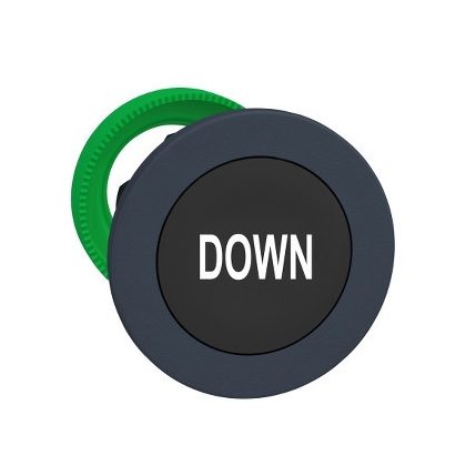   SCHNEIDER ZB5FA344 Harmony panelbe süllyesztett műanyag nyomógomb fej, Ø30, fekete, "DOWN"