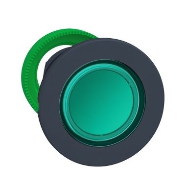 SCHNEIDER ZB5FA38 Harmony panelbe süllyesztett műanyag nyomógomb fej, Ø30, visszatérő, címkézhető tetővel, zöld