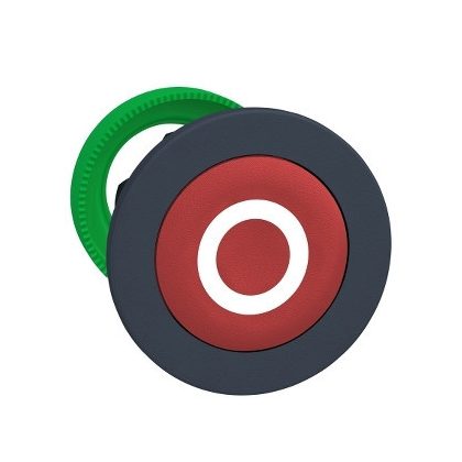 SCHNEIDER ZB5FA432 Harmony panelbe süllyesztett műanyag nyomógomb fej, Ø30, piros, "O"