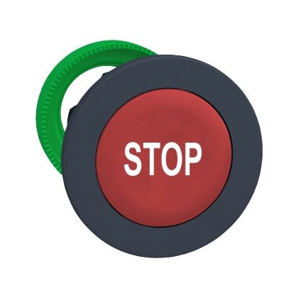   SCHNEIDER ZB5FA434 Harmony panelbe süllyesztett műanyag nyomógomb fej, Ø30, piros, "STOP"