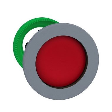 SCHNEIDER ZB5FA46C0 Harmony panelbe süllyesztett műanyag nyomógomb fej, Ø30, visszatérő, mélyítet, piros, szürke perem