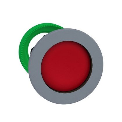 SCHNEIDER ZB5FA46C0 Harmony panelbe süllyesztett műanyag nyomógomb fej, Ø30, visszatérő, mélyítet, piros, szürke perem