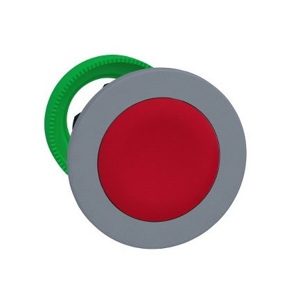 SCHNEIDER ZB5FA4C0 Harmony panelbe süllyesztett műanyag nyomógomb fej, Ø30, visszatérő, piros, szürke perem