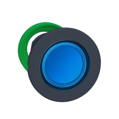   SCHNEIDER ZB5FA68 Harmony panelbe süllyesztett műanyag nyomógomb fej, Ø30, visszatérő, címkézhető tetővel, kék