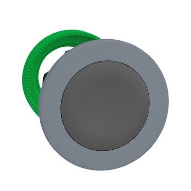SCHNEIDER ZB5FA8C0 Harmony panelbe süllyesztett műanyag nyomógomb fej, Ø30, visszatérő, szürke, szürke perem