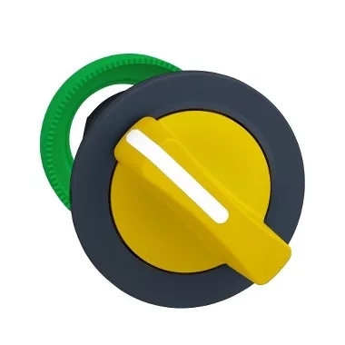 SCHNEIDER ZB5FD205 Harmony panelbe süllyesztett műanyag választókapcsoló fej, Ø30, 2 állású, sárga