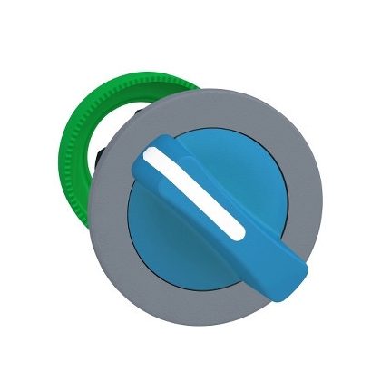 SCHNEIDER ZB5FD206C0 Harmony panelbe süllyesztett műanyag választókapcsoló fej, Ø30, 2 állású, kék, szürke perem