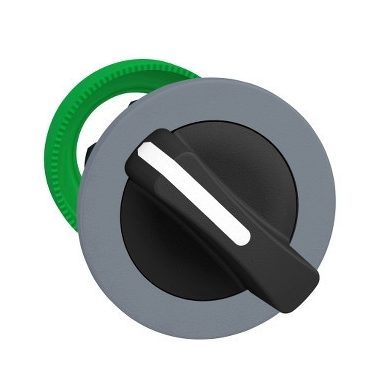 SCHNEIDER ZB5FD4C0 Harmony panelbe süllyesztett műanyag választókapcsoló fej, Ø30, 2 állású visszatérő, fekete, szürke perem