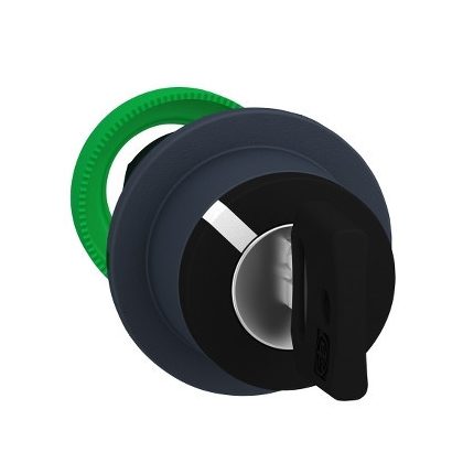 SCHNEIDER ZB5FG2 Harmony panelbe süllyesztett műanyag választókapcsoló fej, Ø30, 455 kulcsos, 2 állású