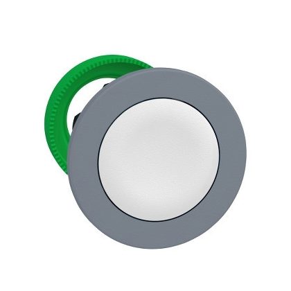   SCHNEIDER ZB5FH01C0 Harmony panelbe süllyesztett műanyag nyomógomb fej, Ø30, fehér, nyomó-nyomó, szürke perem