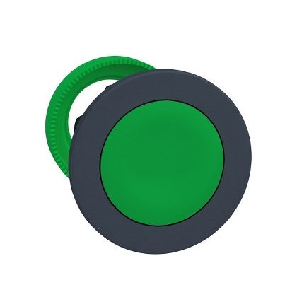 SCHNEIDER ZB5FH03 Harmony panelbe süllyesztett műanyag nyomógomb fej, Ø30, zöld, nyomó-nyomó