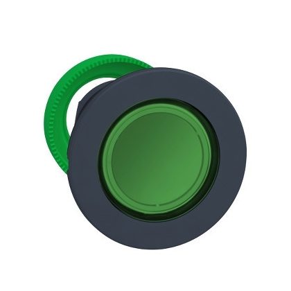 SCHNEIDER ZB5FH033 Harmony panelbe süllyesztett műanyag világító nyomógomb fej, Ø30, zöld, nyomó-nyomó