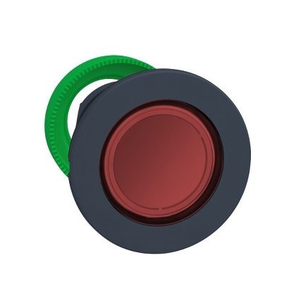 SCHNEIDER ZB5FH043 Harmony panelbe süllyesztett műanyag világító nyomógomb fej, Ø30, piros, nyomó-nyomó