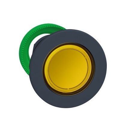   SCHNEIDER ZB5FH083 Harmony panelbe süllyesztett műanyag világító nyomógomb fej, Ø30, sárga, nyomó-nyomó