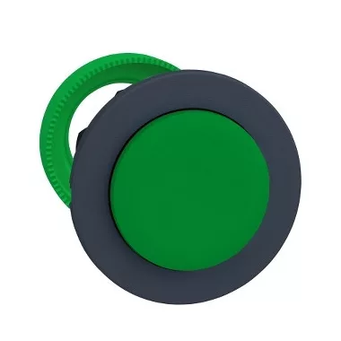 SCHNEIDER ZB5FH3 Harmony panelbe süllyesztett műanyag nyomógomb fej, Ø30, kiemelkedő, zöld, nyomó-nyomó