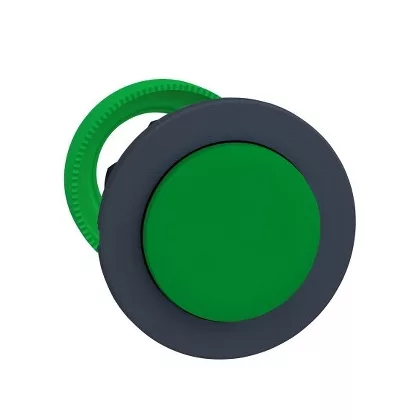   SCHNEIDER ZB5FH3 Harmony panelbe süllyesztett műanyag nyomógomb fej, Ø30, kiemelkedő, zöld, nyomó-nyomó