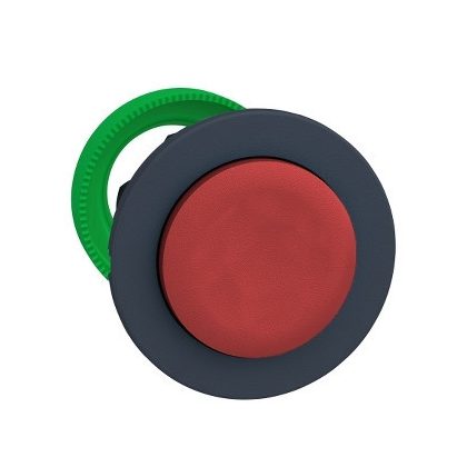 SCHNEIDER ZB5FH4 Harmony panelbe süllyesztett műanyag nyomógomb fej, Ø30, kiemelkedő, piros, nyomó-nyomó