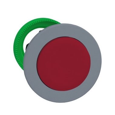 SCHNEIDER ZB5FH4C0 Harmony panelbe süllyesztett műanyag nyomógomb fej, Ø30, kiemelkedő, piros, nyomó-nyomó, szürke perem