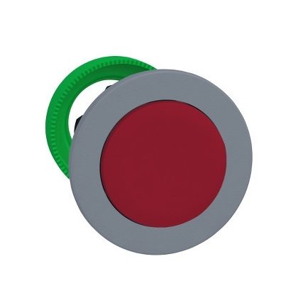   SCHNEIDER ZB5FH4C0 Harmony panelbe süllyesztett műanyag nyomógomb fej, Ø30, kiemelkedő, piros, nyomó-nyomó, szürke perem