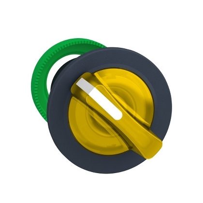   SCHNEIDER ZB5FK1283 Harmony panelbe süllyesztett műanyag világító választókapcsoló fej, Ø30, 2 állású, sárga