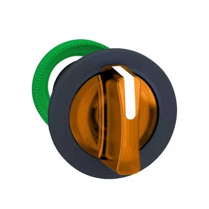   SCHNEIDER ZB5FK1353 Harmony panelbe süllyesztett műanyag világító választókapcsoló fej, Ø30, 3 állású, narancssárga