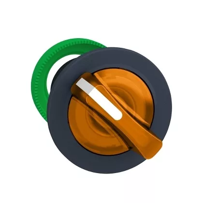   SCHNEIDER ZB5FK1453 Harmony panelbe süllyesztett műanyag világító választókapcsoló fej, Ø30, 2 állású, narancs, jobbról visszatérő