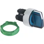   SCHNEIDER ZB5FK1763C1 Harmony panelbe süllyesztett műanyag világító választókapcsoló fej, Ø30, 3 állású, kék, balról közép vissza., fehér p.